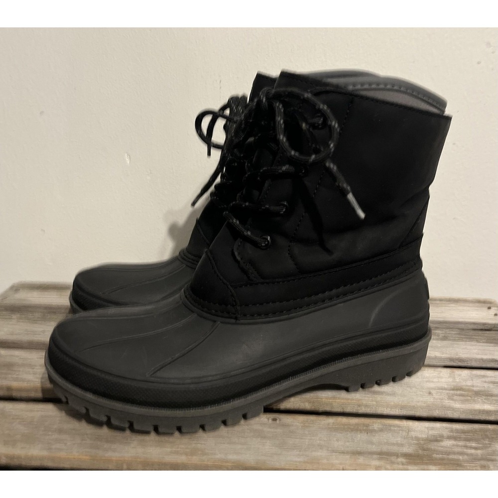 Sperry Harbor Boot Boots Mens Size 5 Black Duck Winter Snow Waterproof